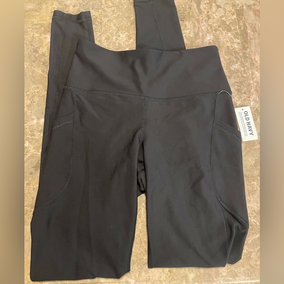 NWT Old Navy Black High-Waisted PowerSoft Full-Length Leggings XS - Picture 3 of 6